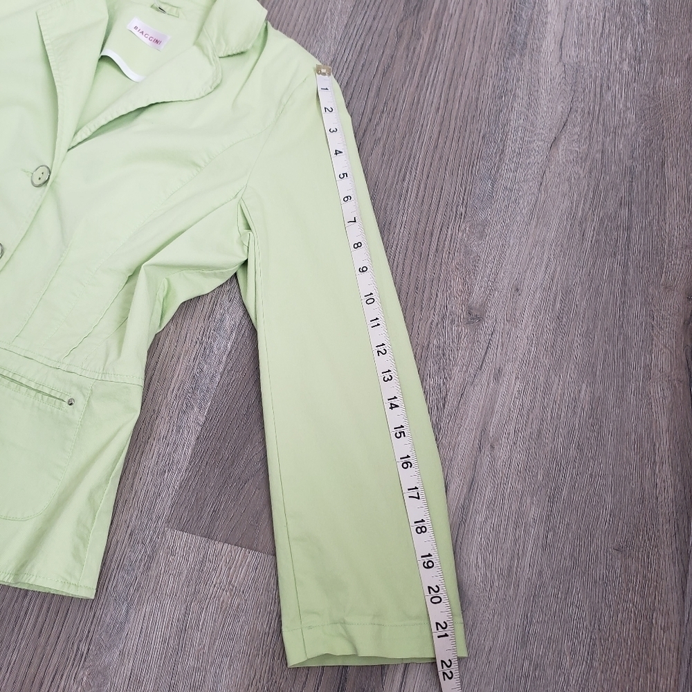 Biaggini Women's Lime Green Light Weight Spring Blazer - Picture 11 of 14